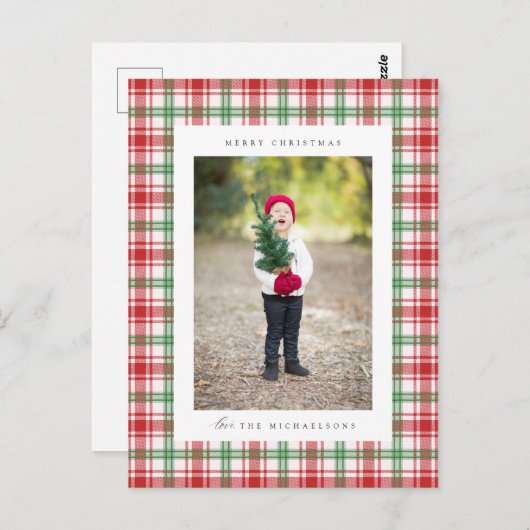 メリークリスマスプレド |家族の写真の投稿を追加 ポストカード (正面/裏面)