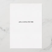 メリークリスマスプレーンパーソナライズされたフォトバラ金ゴールド 箔招待状 (裏面)