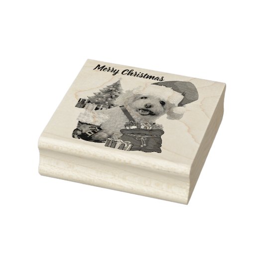 メリークリスマスプードルゴムスタンプ ラバースタンプ (スタンプ)