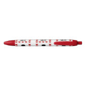 メリークリスマスプードル書タキシードのペン 青ボールペン (裏面)