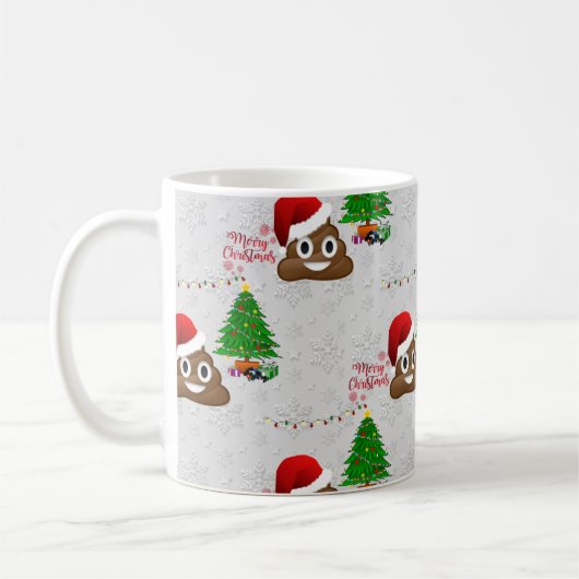 メリークリスマスプー絵文字 コーヒーマグカップ (左)