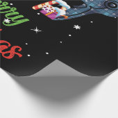 メリークリスマスヘアスタイリストのおもしろい美容師 ラッピングペーパー (角)