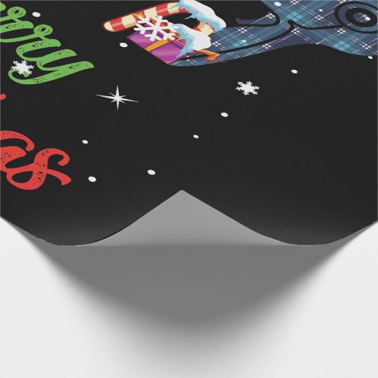 メリークリスマスヘアスタイリストのおもしろい美容師 ラッピングペーパー (角)