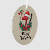 メリークリスマスヘアスタイリスト美容師クリスマスヘア オーナメント (正面)