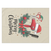 メリークリスマスヘアスタイリスト美容師クリスマスヘア テーブルクロス (正面(横))