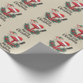 メリークリスマスヘアスタイリスト美容師クリスマスヘア ラッピングペーパー (角)