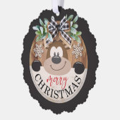 メリークリスマスベアースノーフレーク オーナメントカード (左)