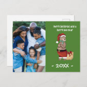 メリークリスマスベアーファミリー写真クリスマス ポストカード (正面/裏面)