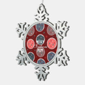 メリークリスマスベイカーのクッキー名 スノーフレークピューターオーナメント (右)