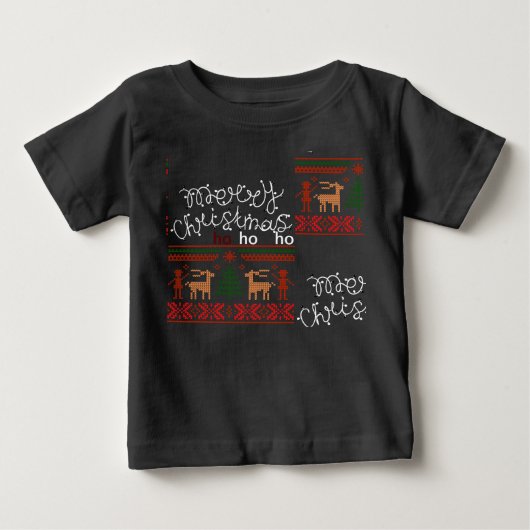 メリークリスマスベイビー ベビーTシャツ (正面)