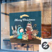 メリークリスマスベビーイエズス出生 ウィンドウサイン (カフェ窓)