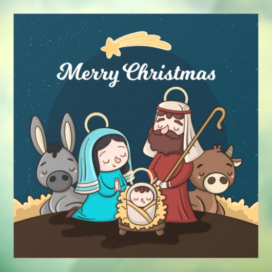 メリークリスマスベビーイエズス出生 ウィンドウサイン (シート3)