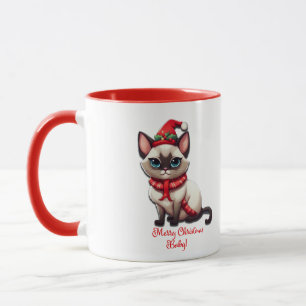 メリークリスマスベビーサルトリーシャメネキャットコーヒー マグカップ