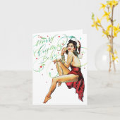 メリークリスマスベビー折り畳みホリデーカード カード (黄色い花)