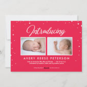 メリークリスマスベビー発表ホリデーカード シーズンカード (裏面)