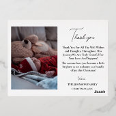 メリークリスマスベビー誕生のお知らせ 箔シーズンポストカード (裏面)