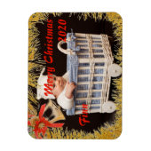 メリークリスマスベビー/カスタム子供の写真と名前 マグネット (縦)