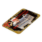 メリークリスマスベビー/カスタム子供の写真と名前 マグネット (左側)