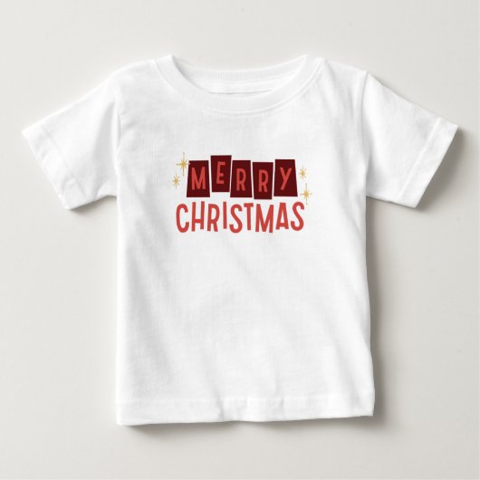 メリークリスマスベビー/幼児シャツ ベビーTシャツ (正面)
