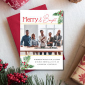 メリークリスマスベリーの枝の写真事業 シーズンカード