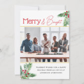 メリークリスマスベリーの枝の写真事業 シーズンカード (裏面)