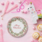 メリークリスマスベリーズクリスマスリースホリデー ペーパープレート (パーティー)