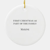 メリークリスマスベリーペットドッグパーソナライズされた写真 セラミックオーナメント (裏面)