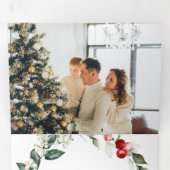 メリークリスマスベリ葉ーの写真 三つ折りクリスマスカード (内部最初)