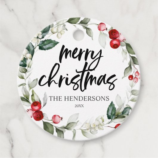 メリークリスマスベリ葉ーズ フェイバータグ (正面)