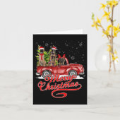 メリークリスマスベルギーマリノイスサンタトナディエール カード (黄色い花)