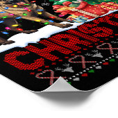 メリークリスマスベルギーマリノイスドッグ愛醜いXm ポスター (角)