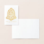 メリークリスマスベルシュガークッキーふりかけるクリスマス 箔カード (ディスプレー)