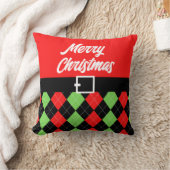メリークリスマスベルトとアーガイル装飾用クッション クッション (ブランケット)