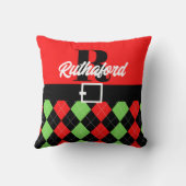 メリークリスマスベルトとアーガイル装飾用クッション クッション (裏面)