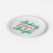 メリークリスマスベーキングスピリッツ明るい ペーパープレート (アングル)