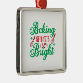 メリークリスマスベーキングスピリッツ明るい メタルオーナメント (右)