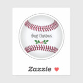 メリークリスマスベースボールホリデーデザイン シール (シート)