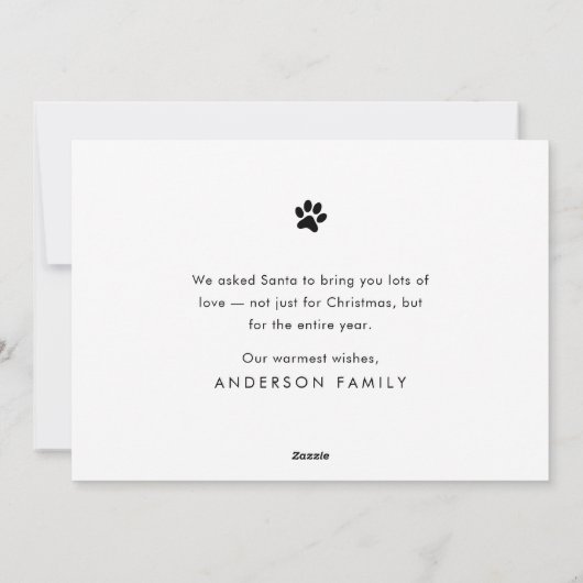 メリークリスマスペおもしろいッモダントのカスタム写真 シーズンカード (裏面)