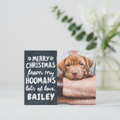 メリークリスマスペおもしろいッモダントのカスタム写真 シーズンポストカード (スタンド正面)