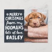 メリークリスマスペおもしろいッモダントのカスタム写真 シーズンポストカード (正面)