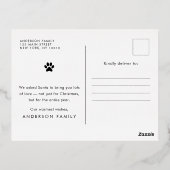 メリークリスマスペおもしろいッモダントのカスタム写真 箔シーズンポストカード (裏面)