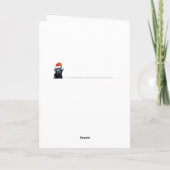 メリークリスマスペットフォトおもしろい犬パパ シーズンカード (裏面)