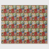 メリークリスマスペットフォトコラージュカスタム犬のオーナー ラッピングペーパー (フラット)