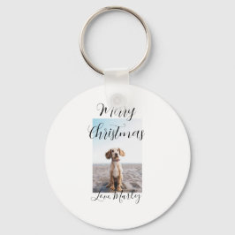 メリークリスマスペット犬の猫の写真の休日のギフト低 キーホルダー