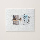 メリークリスマスペット犬の猫の写真の休日のギフト低 ジグソーパズル (横)