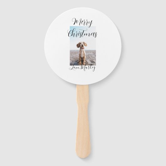 メリークリスマスペット犬の猫の写真の休日のギフト低 ハンドファン (正面)