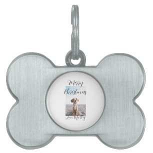 メリークリスマスペット犬の猫の写真の休日のギフト低 ペットネームタグ