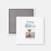 メリークリスマスペット犬の猫の写真の休日のギフト低 マグネット (正面/裏面)