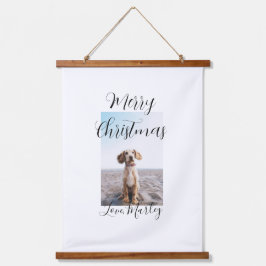 メリークリスマスペット犬の猫の写真の休日のギフト低 吊り下げ型タペストリー