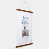 メリークリスマスペット犬の猫の写真の休日のギフト低 吊り下げ型タペストリー (傾斜あり)